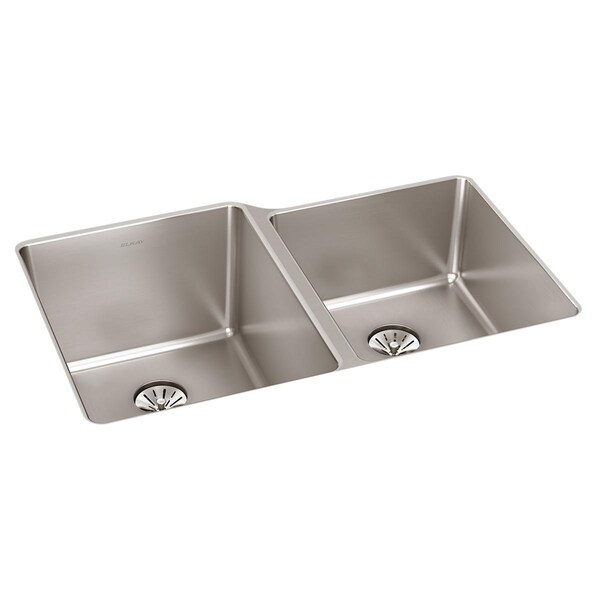 Lustertone Iconix 16Ga Ss 31.3X20.5X9 Double Undermt Sink W Perfectdrain